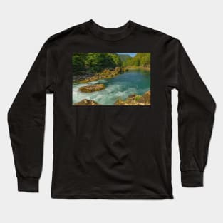 Una River at Bottom of Strbacki Buk in Bosnia Long Sleeve T-Shirt